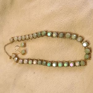 Charming Charlie Green earring and necklace set